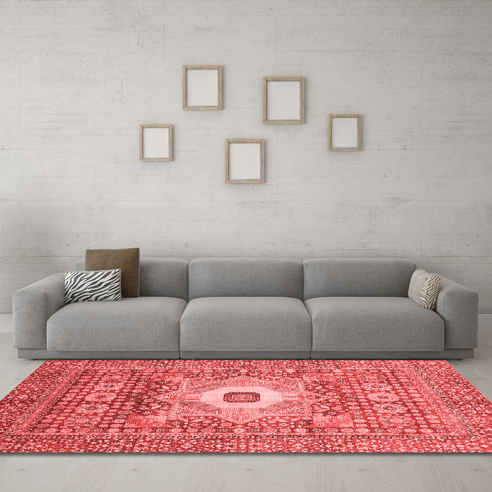 Modern Red Washable Rugs