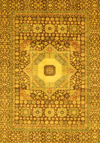 Abstract Yellow Modern Rug, abs4102yw