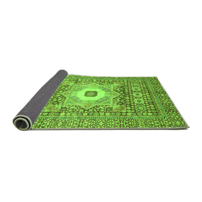 Sideview of Abstract Green Modern Rug, abs4102grn