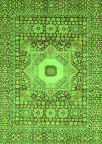 Abstract Green Modern Rug, abs4102grn