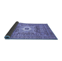Sideview of Abstract Blue Modern Rug, abs4102blu