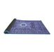 Sideview of Abstract Blue Modern Rug, abs4102blu