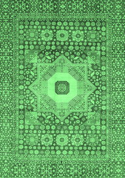 Abstract Emerald Green Modern Rug, abs4102emgrn