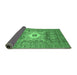 Sideview of Abstract Emerald Green Modern Rug, abs4102emgrn