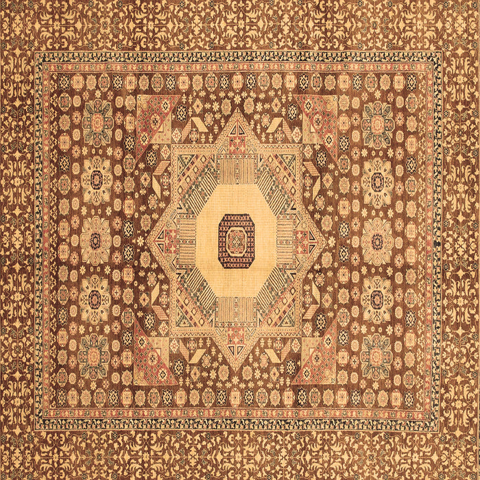 Square Abstract Brown Modern Rug, abs4102brn