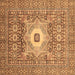 Square Abstract Brown Modern Rug, abs4102brn