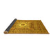 Sideview of Abstract Yellow Modern Rug, abs4102yw