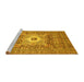 Sideview of Machine Washable Abstract Yellow Modern Rug, wshabs4102yw