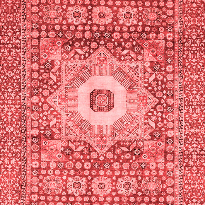 Machine Washable Abstract Red Modern Rug, wshabs4102red