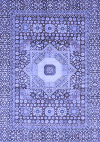 Abstract Blue Modern Rug, abs4102blu