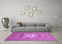 Machine Washable Abstract Purple Modern Rug, wshabs4102pur