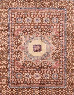 Machine Washable Abstract Light Salmon Rose Pink Rug, wshabs4102