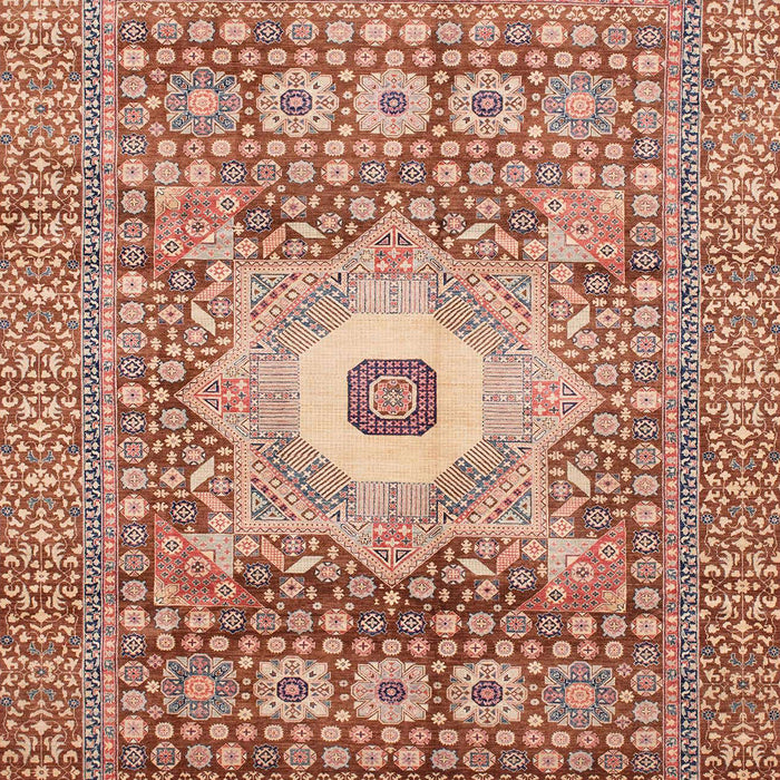 Machine Washable Abstract Light Salmon Rose Pink Rug, wshabs4102