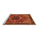 Sideview of Machine Washable Abstract Orange Modern Area Rugs, wshabs4103org