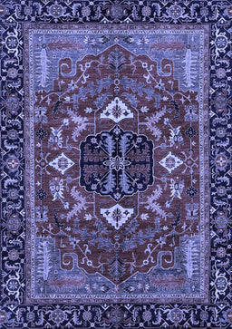 Abstract Blue Modern Rug, abs4103blu
