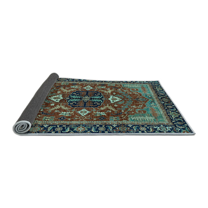 Sideview of Abstract Light Blue Modern Rug, abs4103lblu