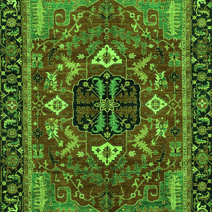 Machine Washable Abstract Green Modern Area Rugs, wshabs4103grn