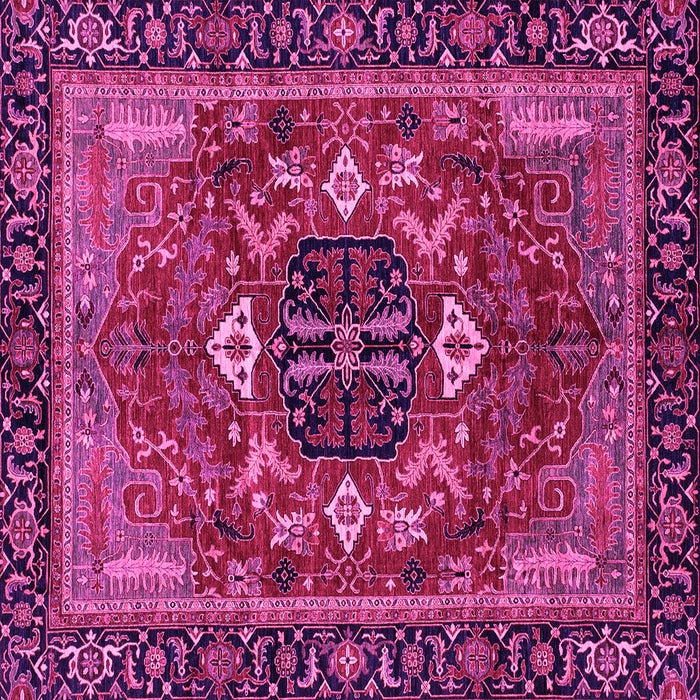 Square Abstract Pink Modern Rug, abs4103pnk