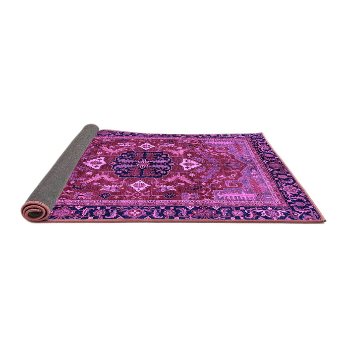 Sideview of Abstract Purple Modern Rug, abs4103pur