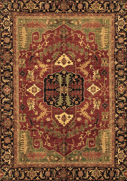 Abstract Brown Modern Rug, abs4103brn