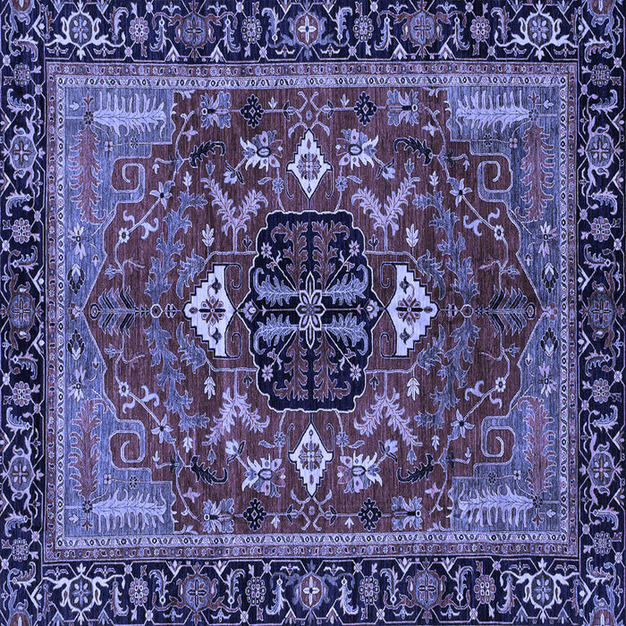 Square Abstract Blue Modern Rug, abs4103blu