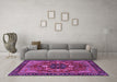 Machine Washable Abstract Purple Modern Area Rugs in a Living Room, wshabs4103pur