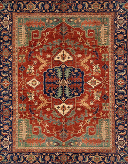 Abstract Saffron Red Modern Rug, abs4103