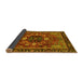 Sideview of Abstract Yellow Modern Rug, abs4103yw