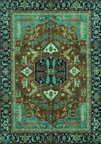 Abstract Turquoise Modern Rug, abs4103turq