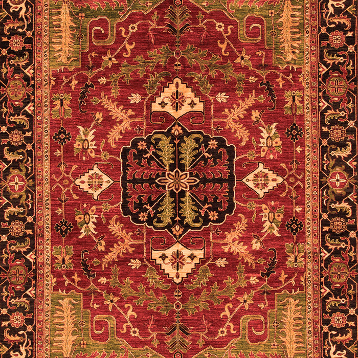 Machine Washable Abstract Orange Modern Area Rugs, wshabs4103org