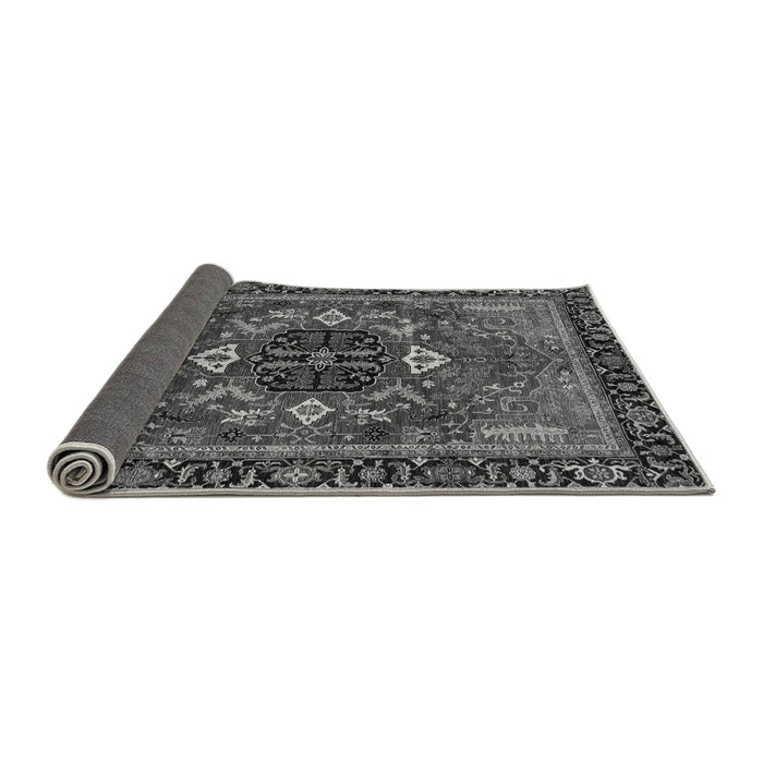 Sideview of Abstract Gray Modern Rug, abs4103gry