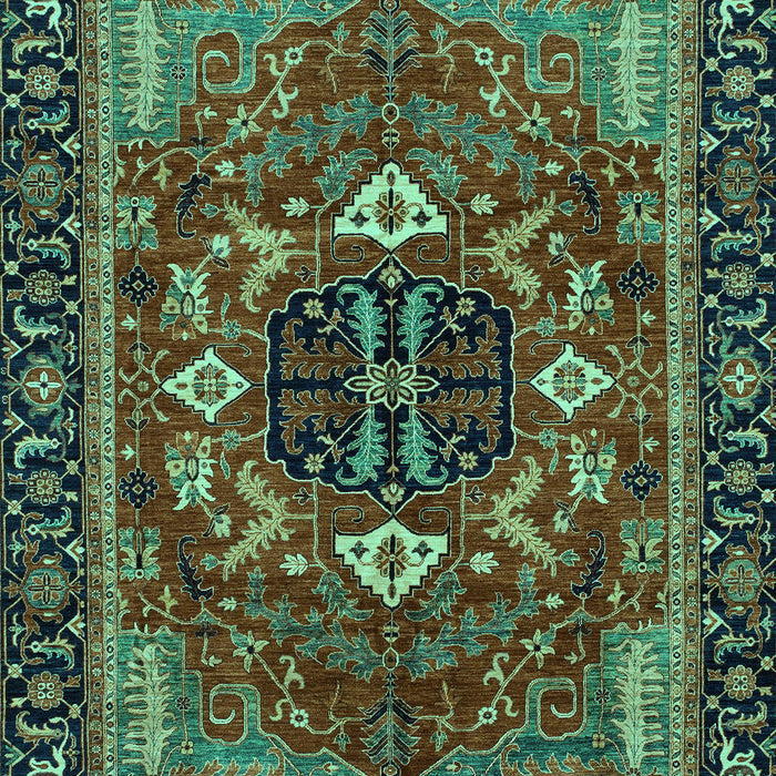 Machine Washable Abstract Turquoise Modern Area Rugs, wshabs4103turq