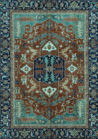 Abstract Light Blue Modern Rug, abs4103lblu