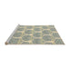 Sideview of Machine Washable Abstract Gunmetal Gray Rug, wshabs4104