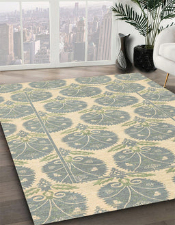 Abstract Gunmetal Gray Modern Rug in Family Room, abs4104