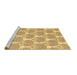 Sideview of Machine Washable Abstract Brown Modern Rug, wshabs4104brn