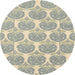 Round Machine Washable Abstract Gunmetal Gray Rug, wshabs4104