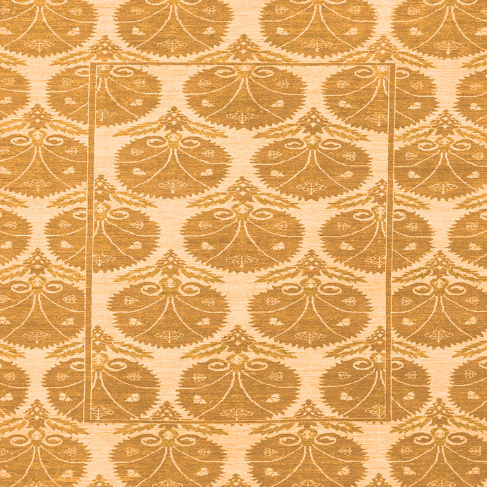 Square Abstract Orange Modern Rug, abs4104org
