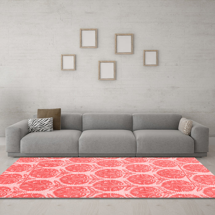 Modern Red Washable Rugs