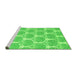 Sideview of Machine Washable Abstract Green Modern Area Rugs, wshabs4104grn