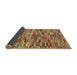 Sideview of Abstract Caramel Brown Modern Rug, abs4105