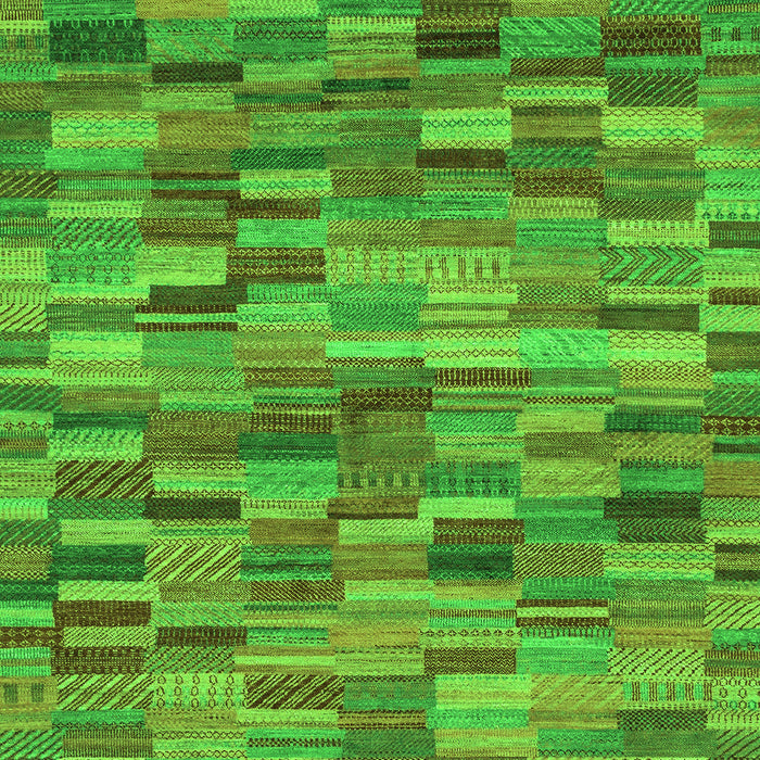 Machine Washable Abstract Green Modern Area Rugs, wshabs4105grn