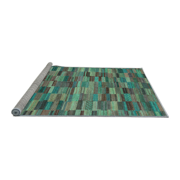 Sideview of Machine Washable Abstract Light Blue Modern Rug, wshabs4105lblu