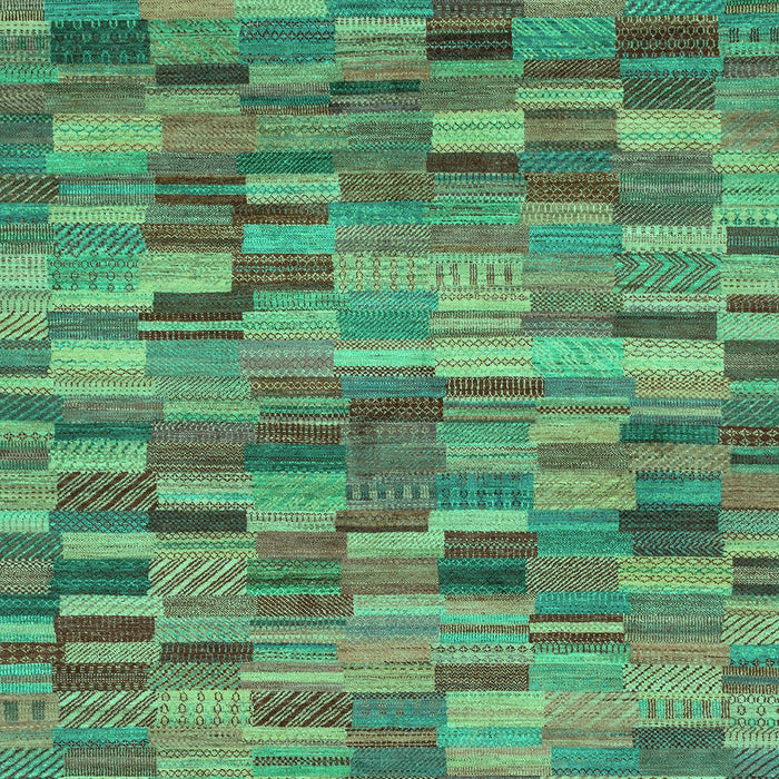 Machine Washable Abstract Turquoise Modern Area Rugs, wshabs4105turq