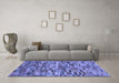 Machine Washable Abstract Blue Modern Rug in a Living Room, wshabs4105blu