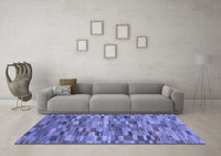 Machine Washable Abstract Blue Modern Rug, wshabs4105blu