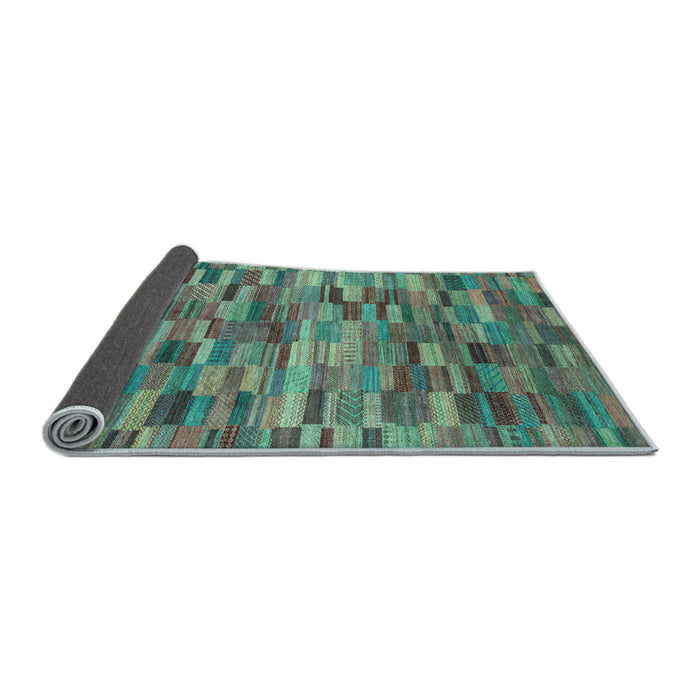 Sideview of Abstract Light Blue Modern Rug, abs4105lblu