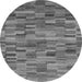 Round Abstract Gray Modern Rug, abs4105gry