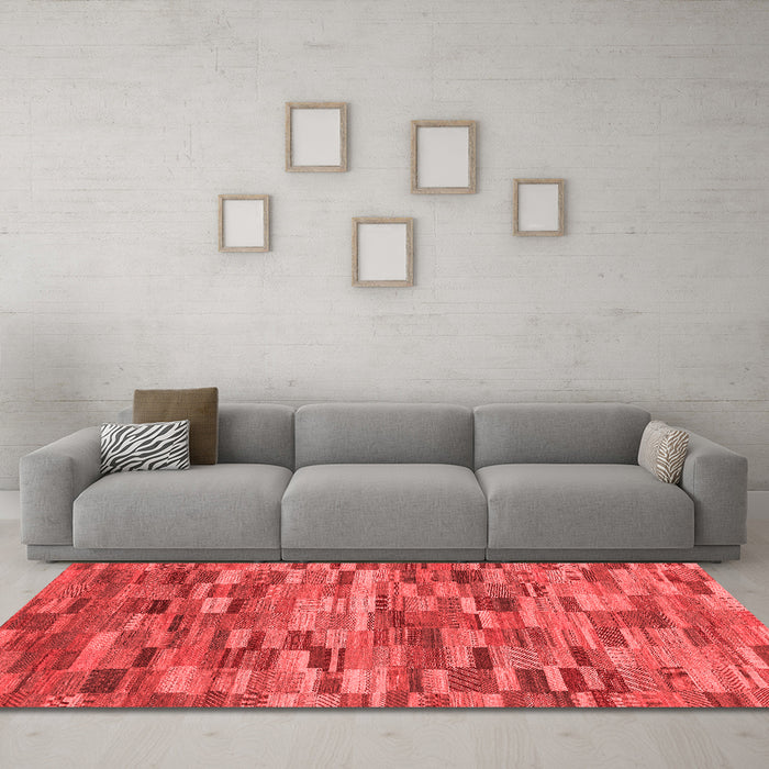 Modern Red Washable Rugs