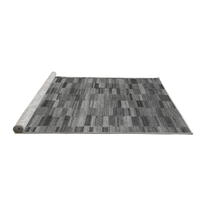 Sideview of Machine Washable Abstract Gray Modern Rug, wshabs4105gry